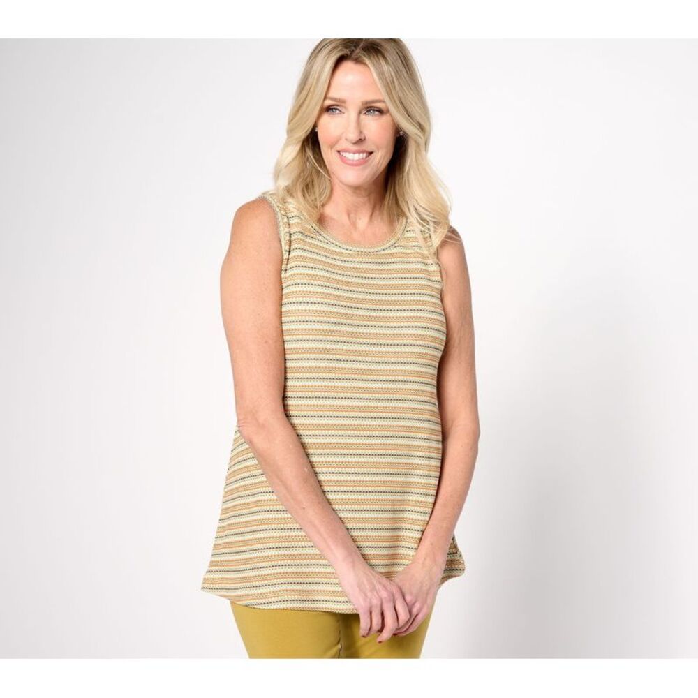 SUNNYLiFE Women's Top Plus Sz Sweater 3X Striped Multi-colored